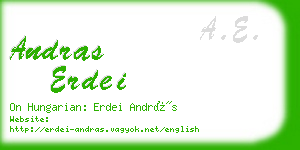 andras erdei business card